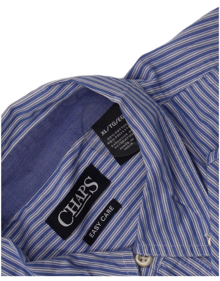 Chaps Chemise Homme Easy Care XL Bleu Rayé Coton