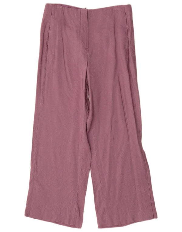 Massimo Dutti Pantalon chino large pour femme EU 38 Small W28 L27 Lilas