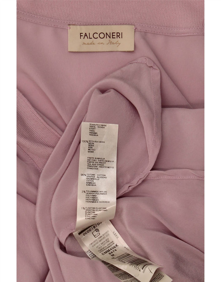 FALCONERI Chemisier Femme UK 14 Soie Rose Moyen
