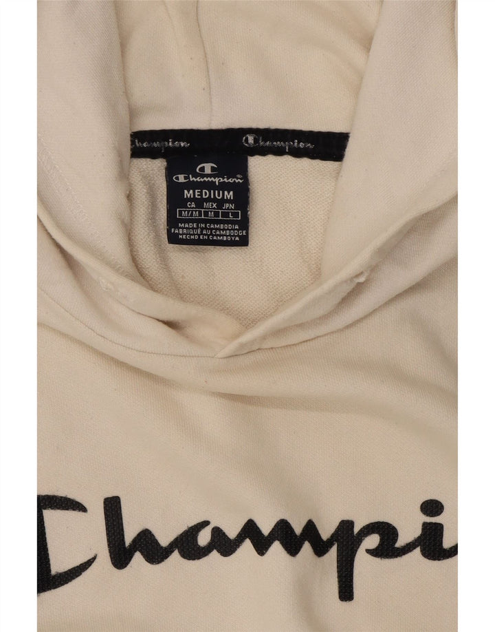 Champion Pull à Capuche Graphique Homme Blanc Moyen