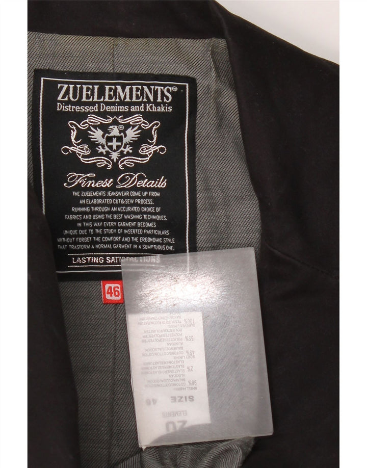 Zu Elements Veste Blazer 3 Boutons Femme IT 46 Grand Coton Noir