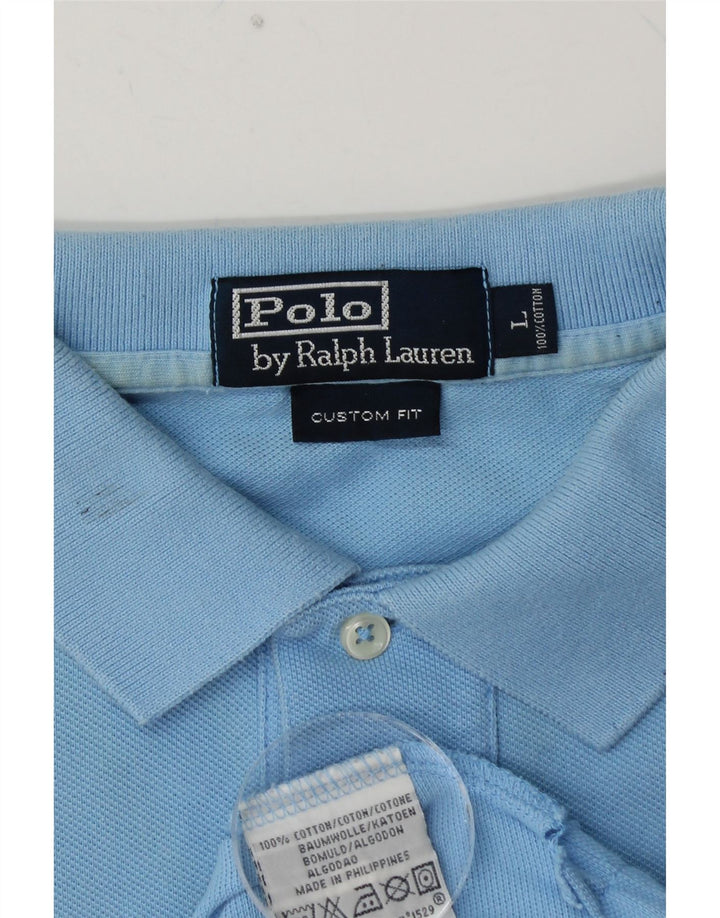 POLO RALPH LAUREN Polo sur mesure pour homme en coton bleu grand