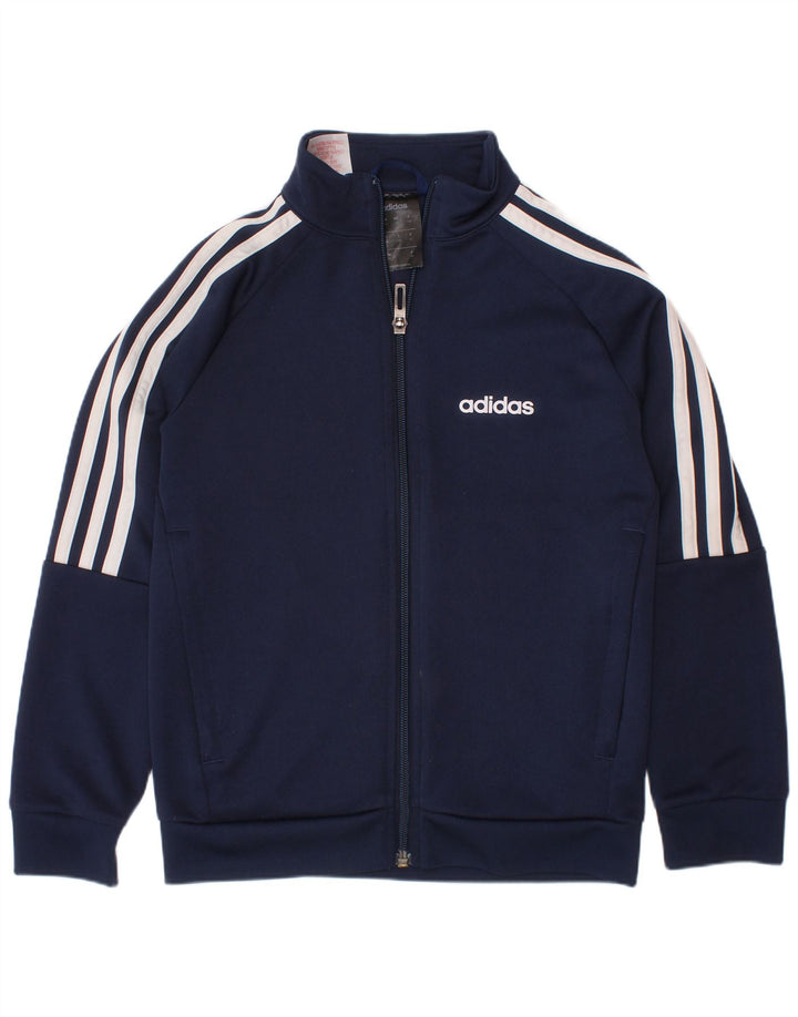 ADIDAS Veste de survêtement Climalite Garçon 7-8 ans Bleu Marine Polyester