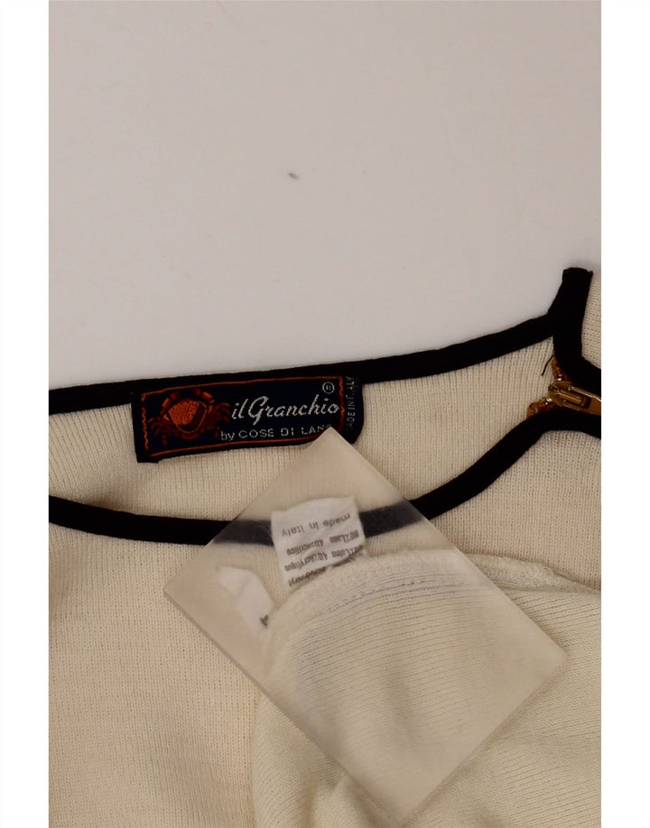 Il Granchio Pull Col Rond Homme Blanc Cassé Moyen Laine