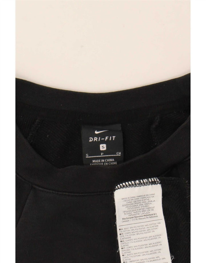 Nike Femme Dri Fit Graphic Sweat-shirt surdimensionné UK 10 Petit Noir