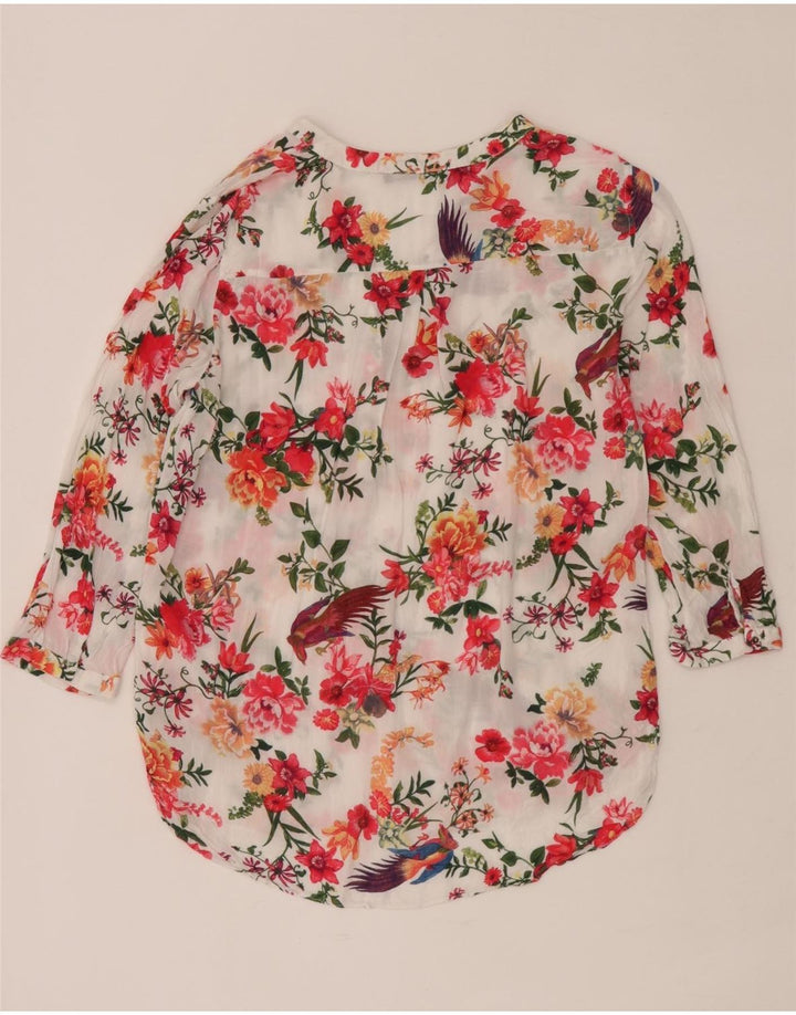 Zara Chemisier à manches 3/4 pour femme UK 12 Medium Multicolore Floral
