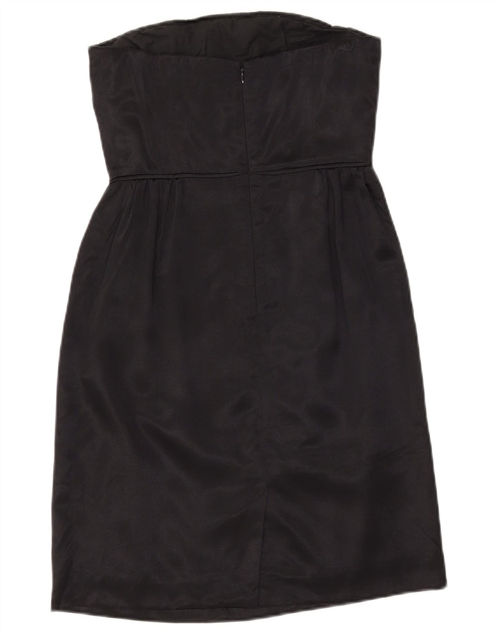 J. CREW Mini robe bustier pour femme US 2 XS en soie noire
