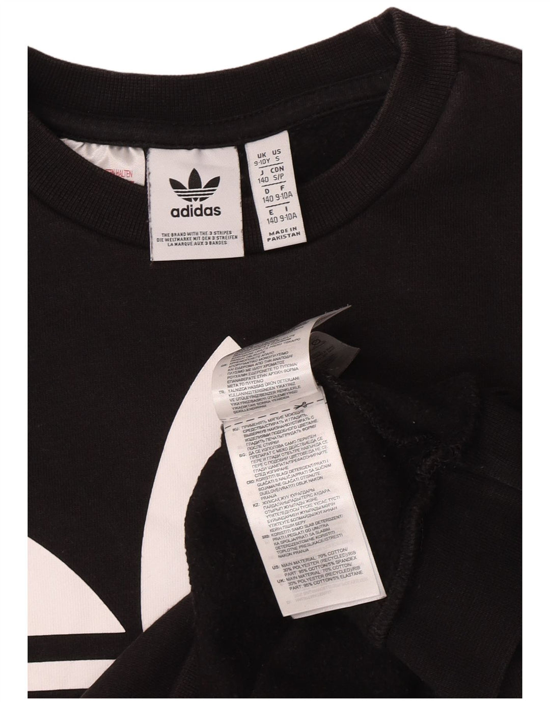 Adidas Sweat-Shirt Graphique Garçon 9-10 Ans Noir Coton