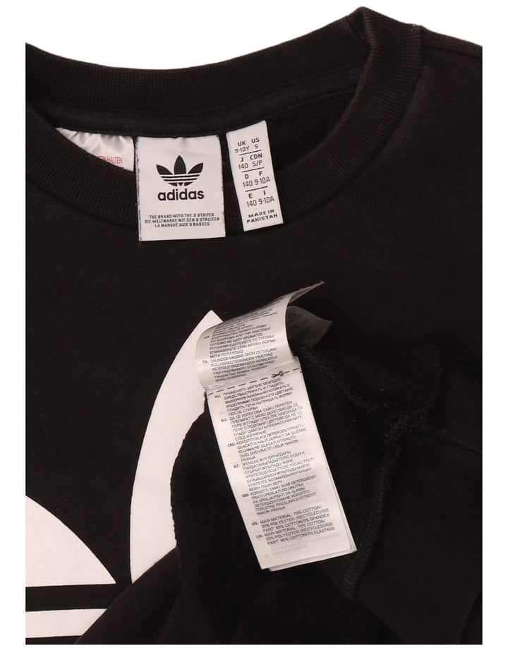 Adidas Sweat-Shirt Graphique Garçon 9-10 Ans Noir Coton