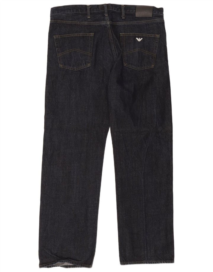 Armani Jean droit homme W40 L32 bleu marine coton
