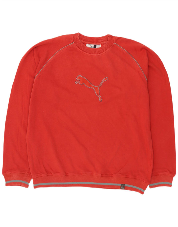 PUMA Sweat-shirt graphique pour hommes, grand, rouge