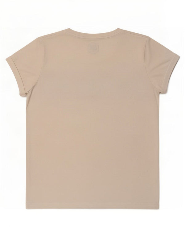 Asics T-shirt graphique pour femme UK 14 Medium Blanc Colourblock