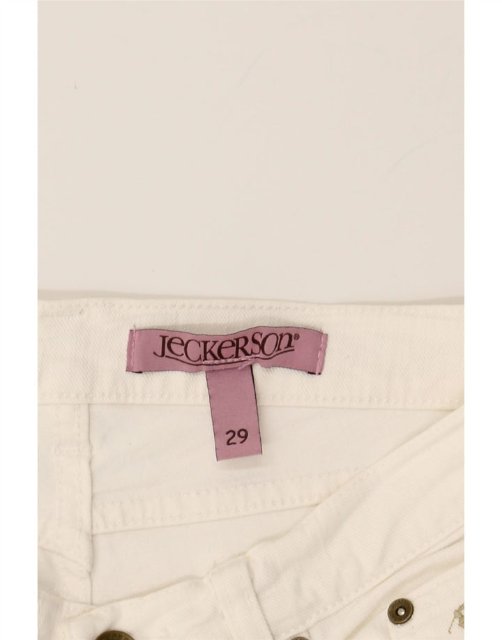 JECKERSON Womens Straight Jeans W29 L31 White Cotton Vintage Jeckerson and Second-Hand Jeckerson from Messina Hembry 