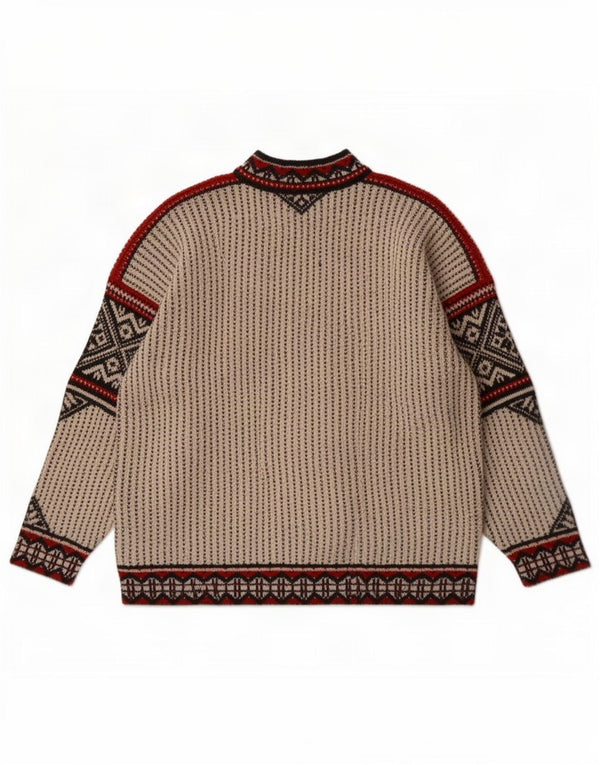 Dale of Norway Pull col roulé pour homme 2XL Beige géométrique