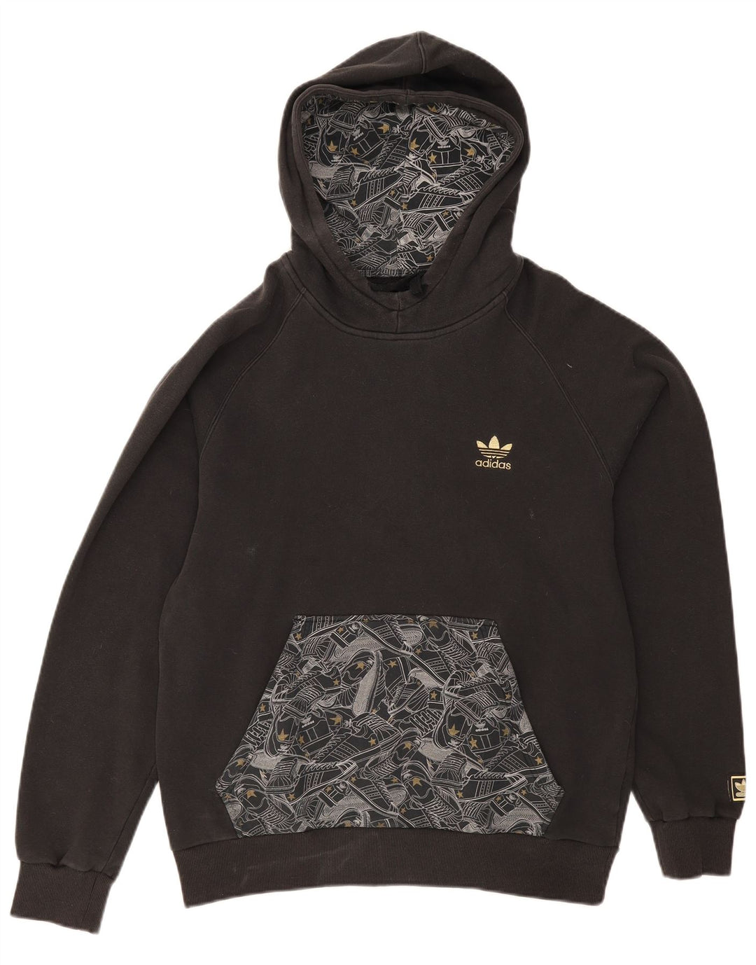 Adidas Pull à capuche pour homme Grand Noir Géométrique