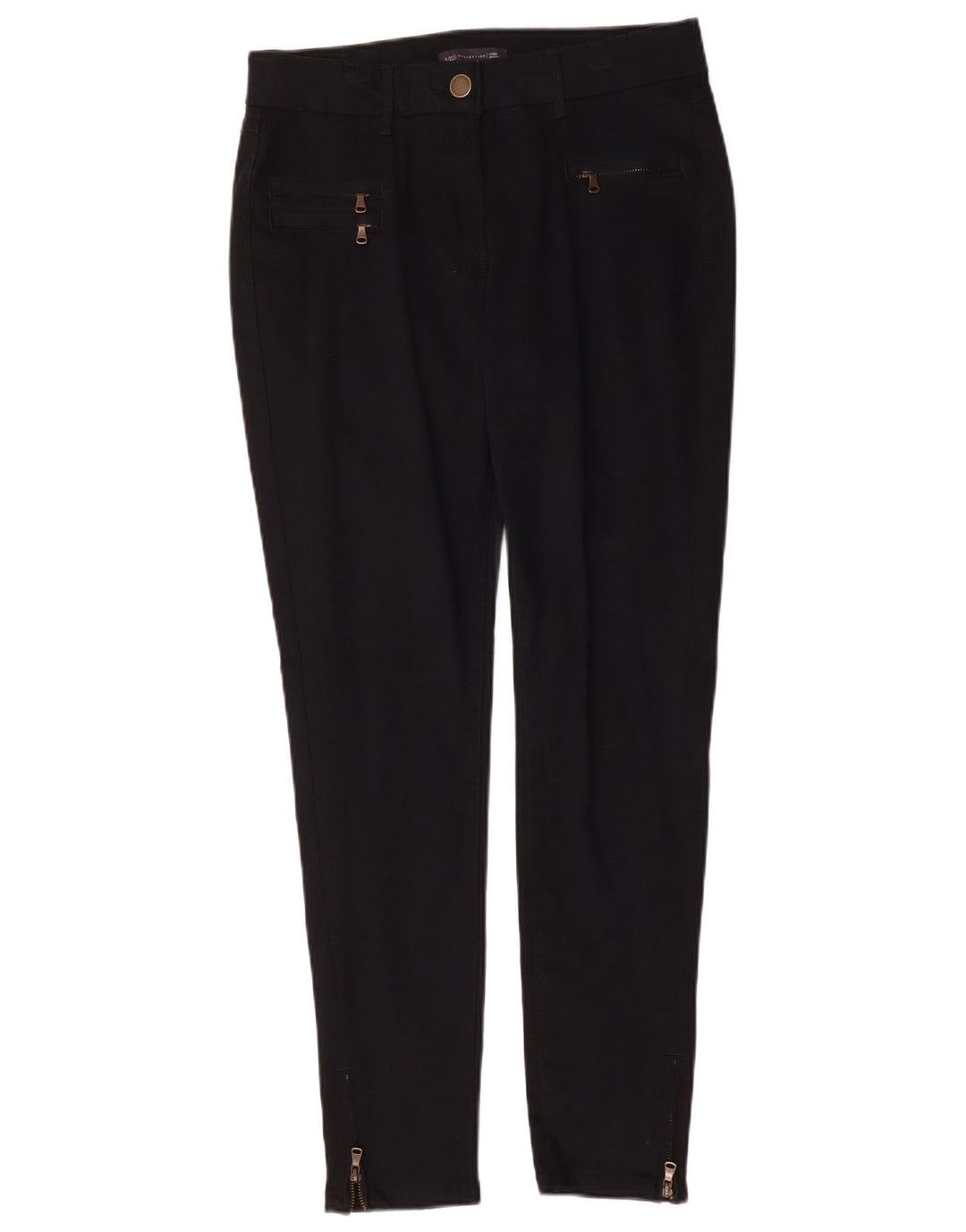 Marks & Spencer Pantalon cargo slim pour femme UK 12 Medium W30 L29 Bleu marine