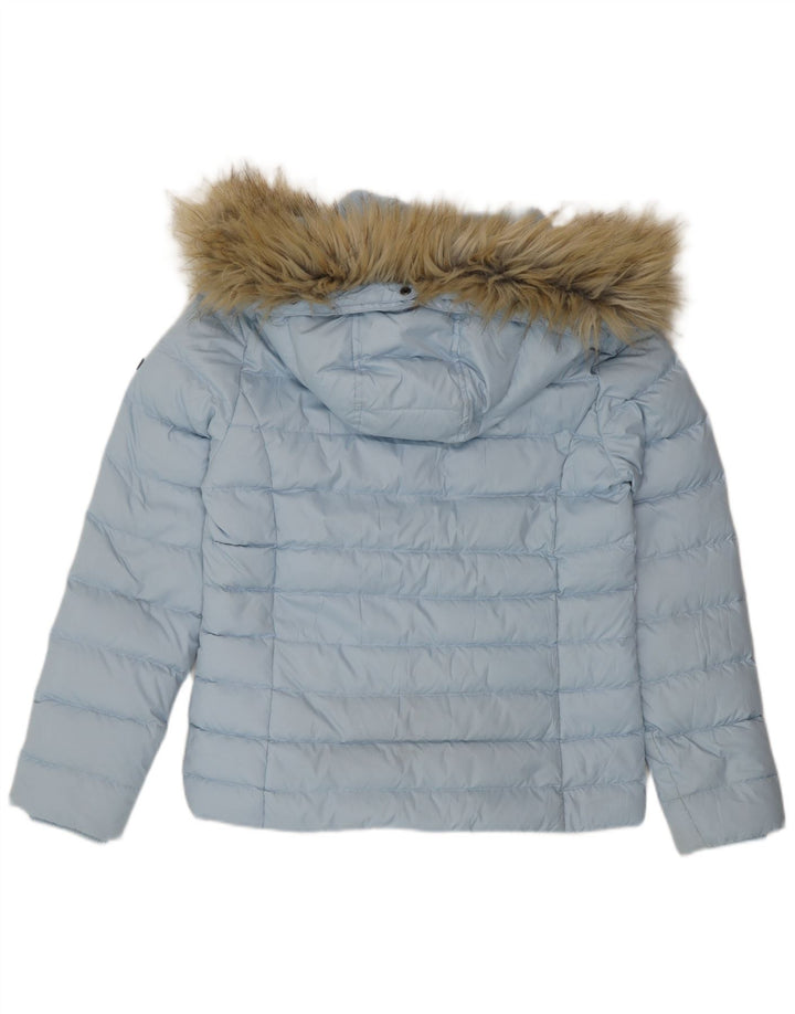Tommy Hilfiger Veste matelassée à capuche pour femme UK 14 Bleu moyen Polyester