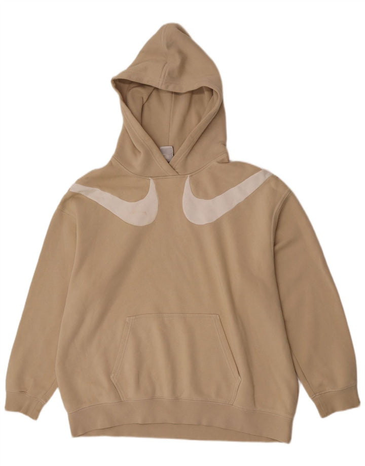 Nike Pull à capuche graphique pour homme Grand coton beige