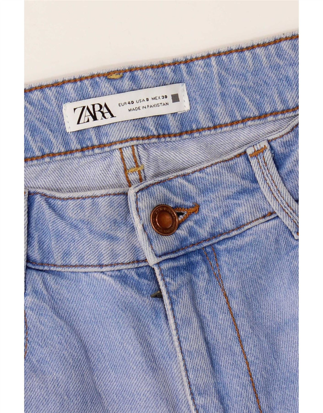 Zara Jean fuselé pour femme EU 40 Medium W30 L28 Bleu