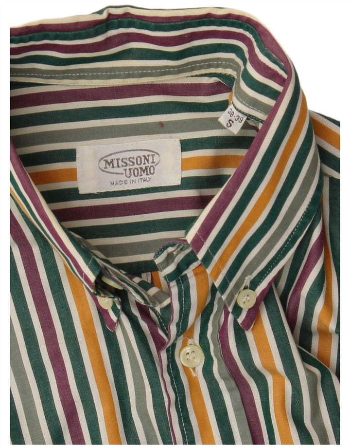 MISSONI Chemise manches courtes homme taille 38/39 petit rayé multicolore