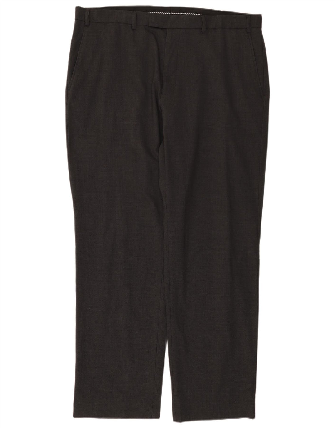Marks & Spencer Pantalon de Costume Droit Homme W38 L31 Gris Laine