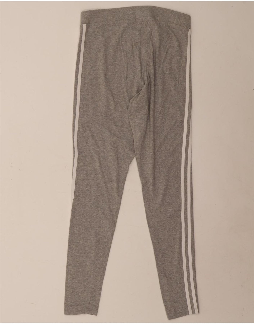 Adidas Leggings Femme UK 14 Coton Chiné Gris Moyen