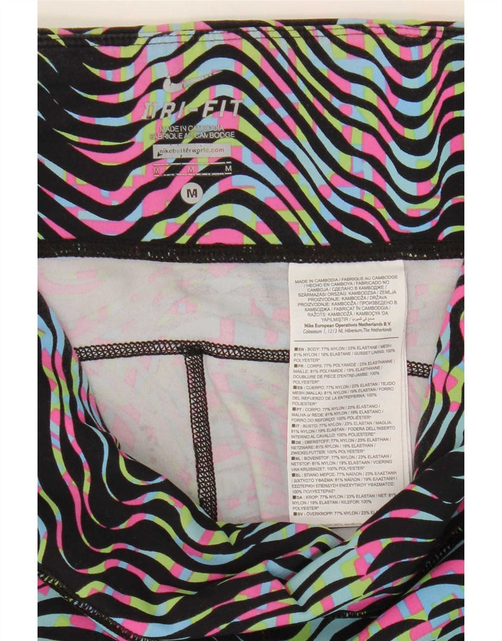 Nike Legging Dri Fit pour femme UK 12 Medium Multicolore Rayé Nylon