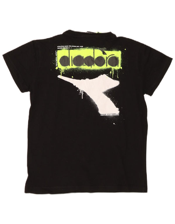 Diadora T-Shirt Graphique Garçon 13-14 ans Noir Coton