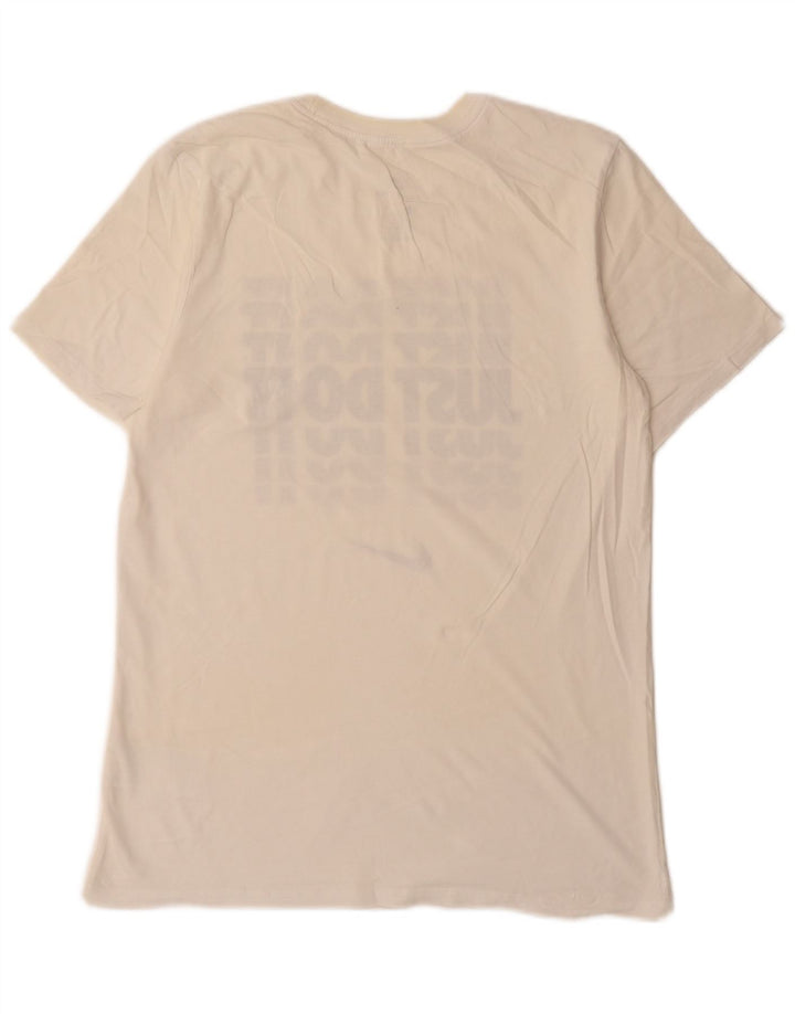Nike T-shirt graphique coupe athlétique pour homme en coton blanc cassé moyen