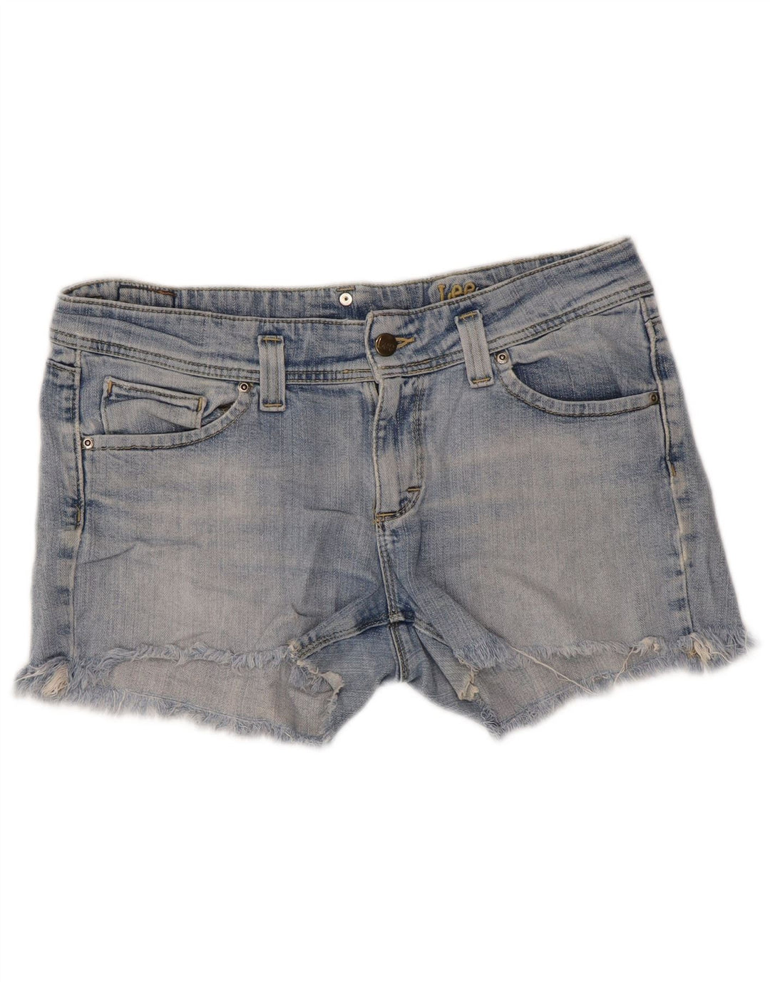 LEE Short en Jean Femme W36 XL Bleu