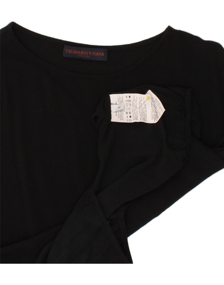 TRUSSARDI JEANS Womens Sleeveless Blouse Top IT 40 Small Black Viscose Vintage Trussardi Jeans and Second-Hand Trussardi Jeans from Messina Hembry 