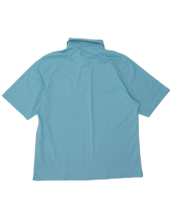Nike Polo Homme UK 42/44 Large Bleu Polyester