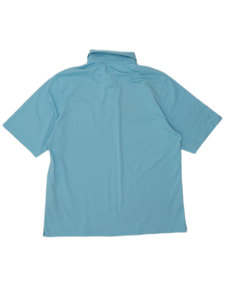 Nike Polo Homme UK 42/44 Large Bleu Polyester