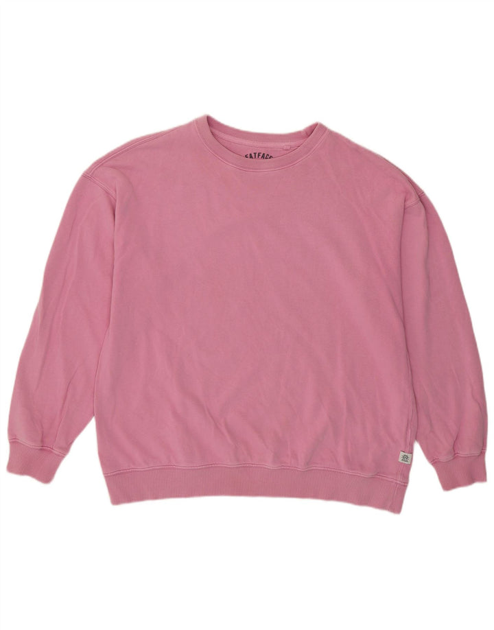 FAT FACE Sweat-shirt pour femme en coton rose moyen UK 12