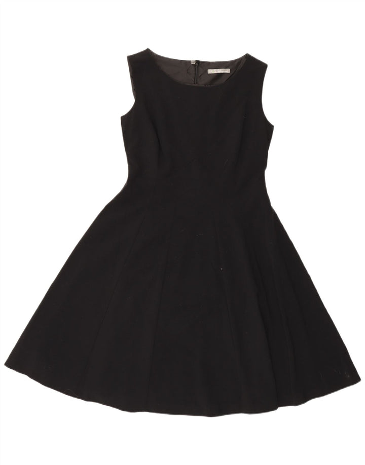 Marks & Spencer Robe trapèze sans manches pour femme UK 12 Polyester noir moyen