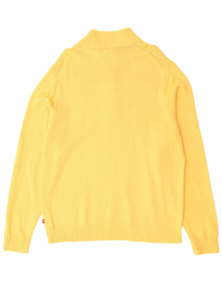 IZOD Pull Col Zippé Homme XL Jaune Coton