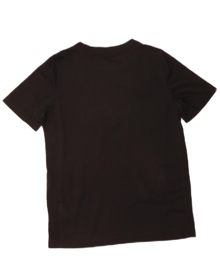 NIKE Boys Dri Fit Graphic T-Shirt Top 12-13 Years Large Black Polyester