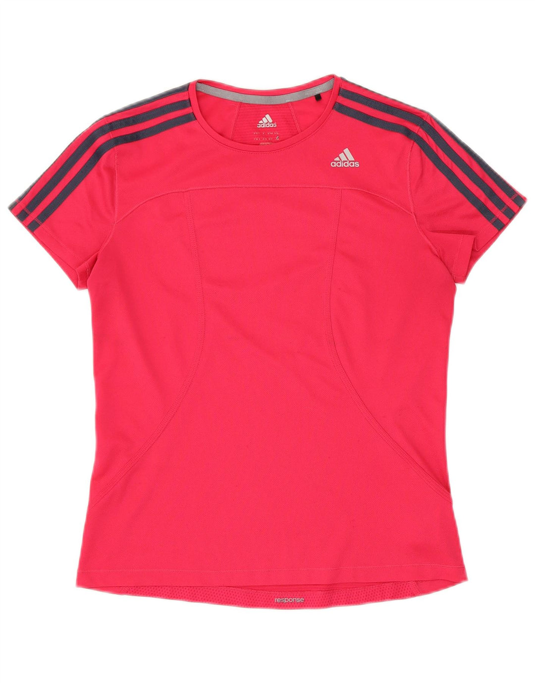 ADIDAS Femmes Climalite T-Shirt Top UK 14 Rose Moyen Polyester