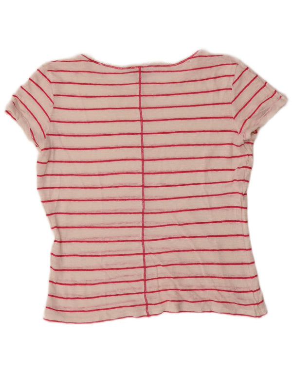 Massimo Dutti T-shirt pour femme UK 6 XS Blanc rayé