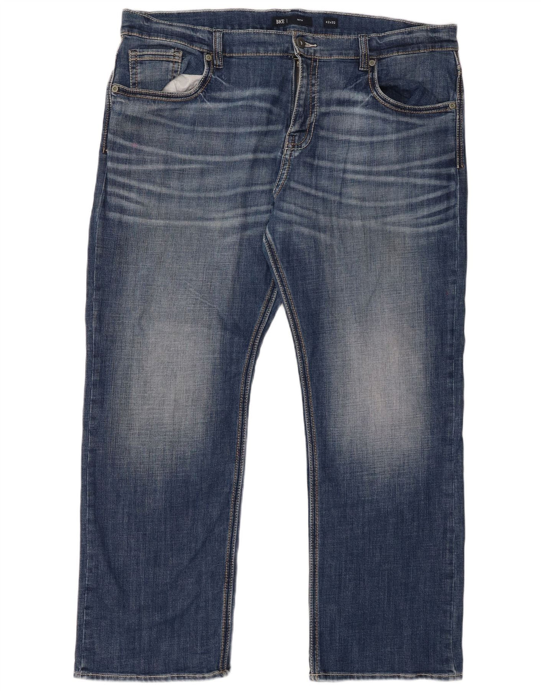 BKE Jean droit Seth homme W42 L32 bleu coton