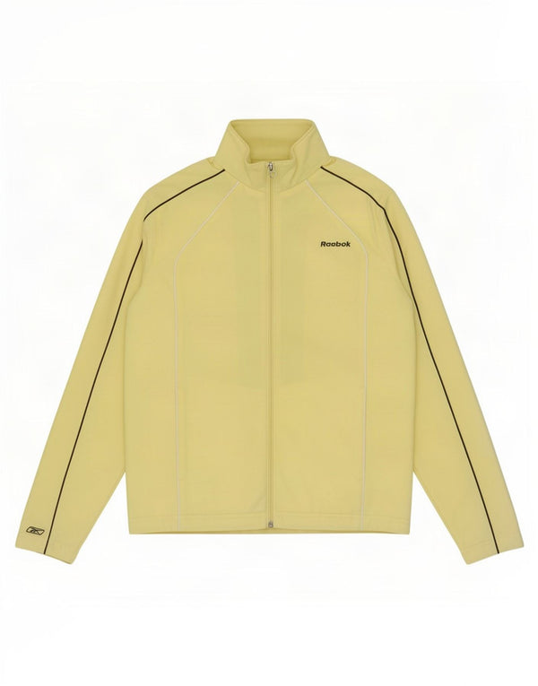 Reebok Veste de survêtement pour femme UK 10 Small Jaune Coton