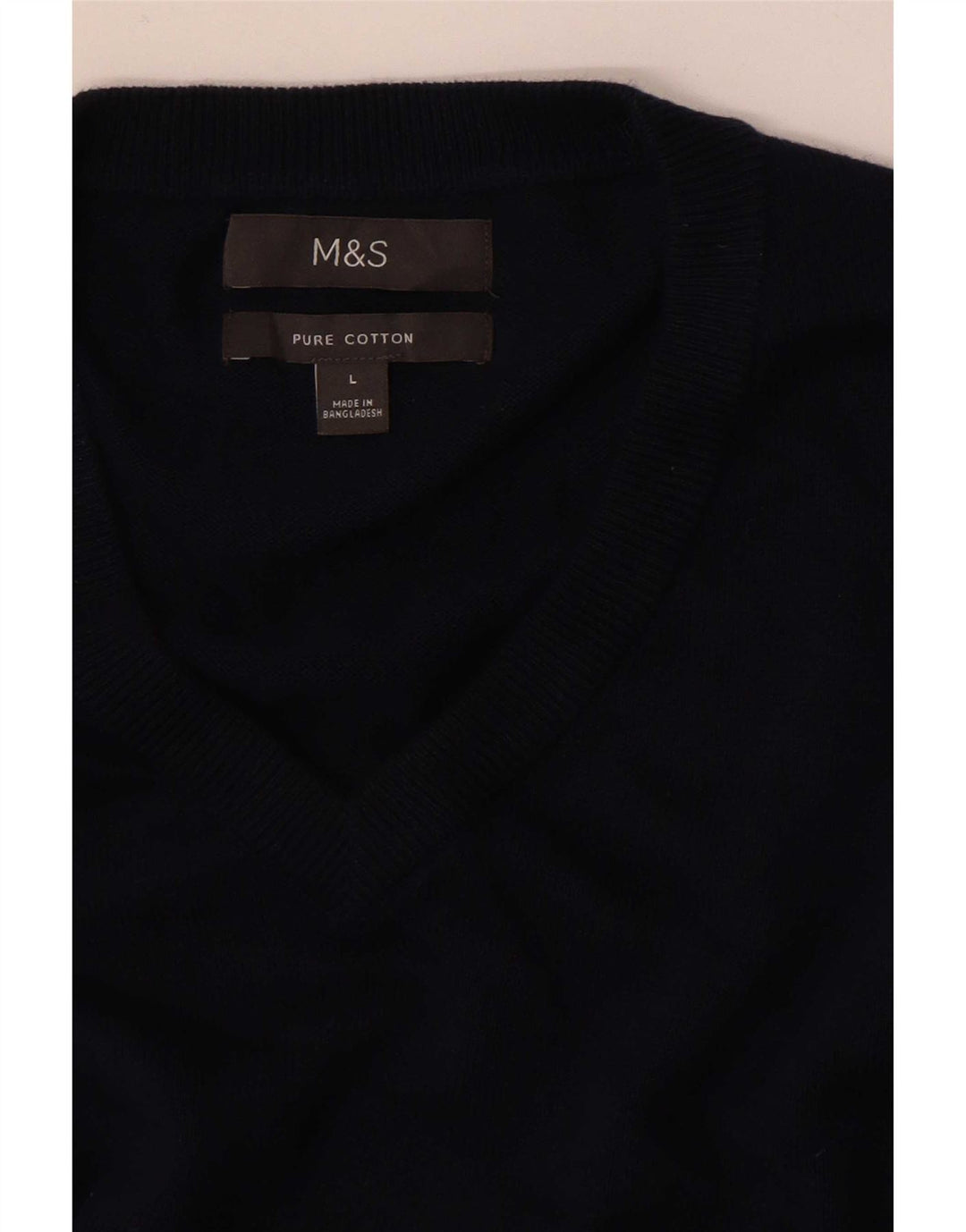 Marks & Spencer Pull col V pour homme Bleu marine Taille L