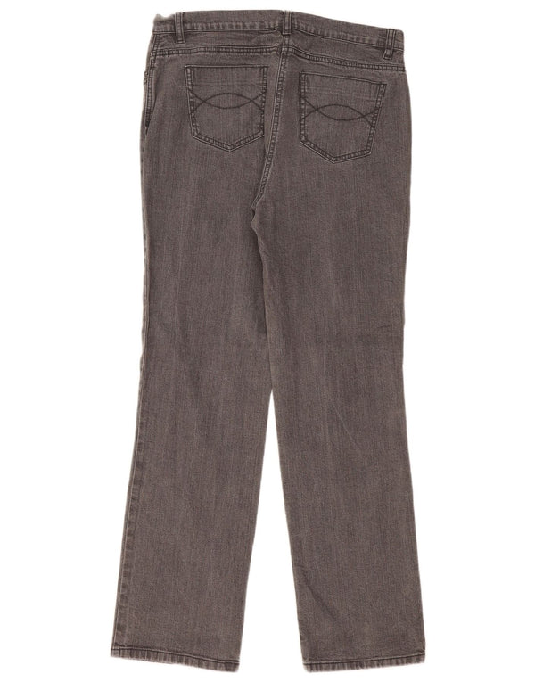 Marks & Spencer Jean droit pour femme UK 16 Large W32 L30 Gris Coton
