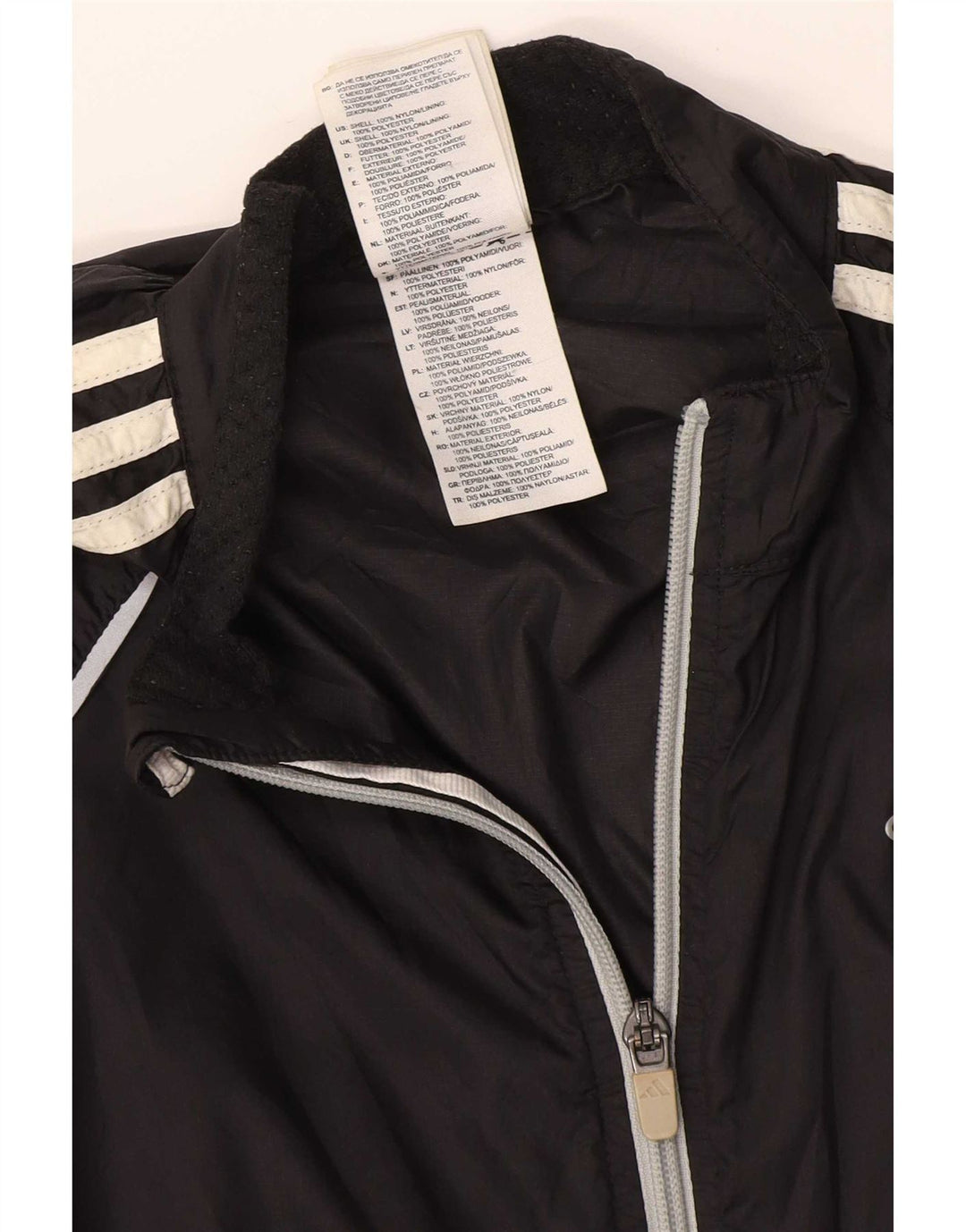 Adidas Veste de survêtement pour femme UK 10 Petit nylon noir