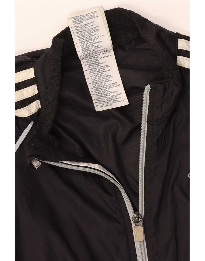 Adidas Veste de survêtement pour femme UK 10 Petit nylon noir