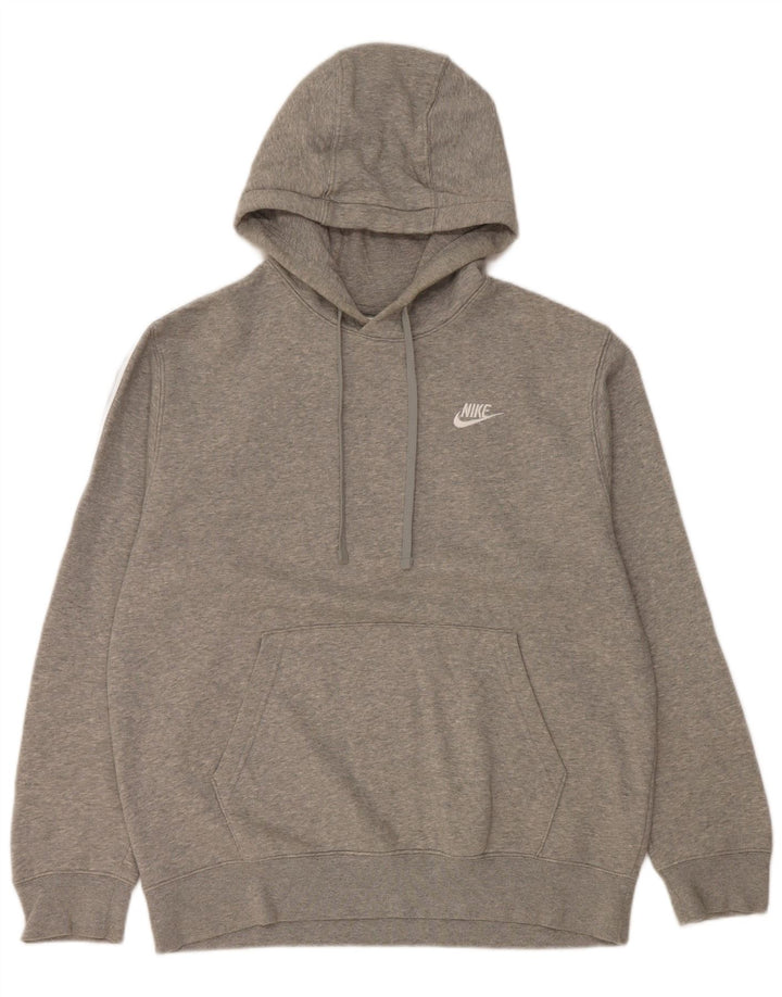 Nike Pull à capuche graphique en coton moucheté gris moyen pour homme
