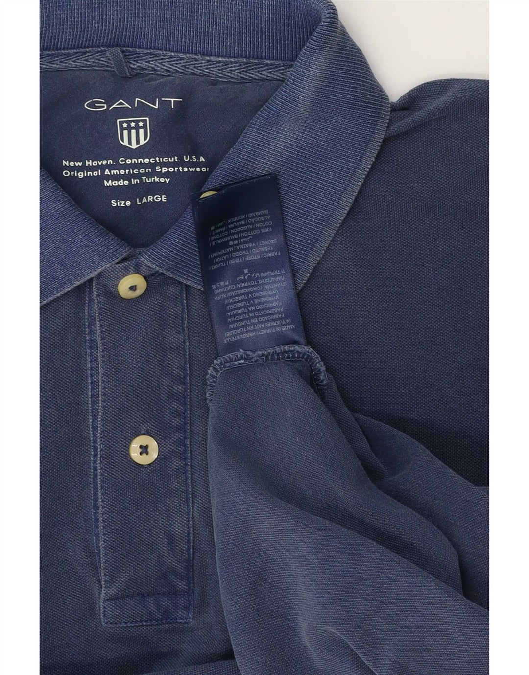 Gant Polo Homme Grand Bleu Coton