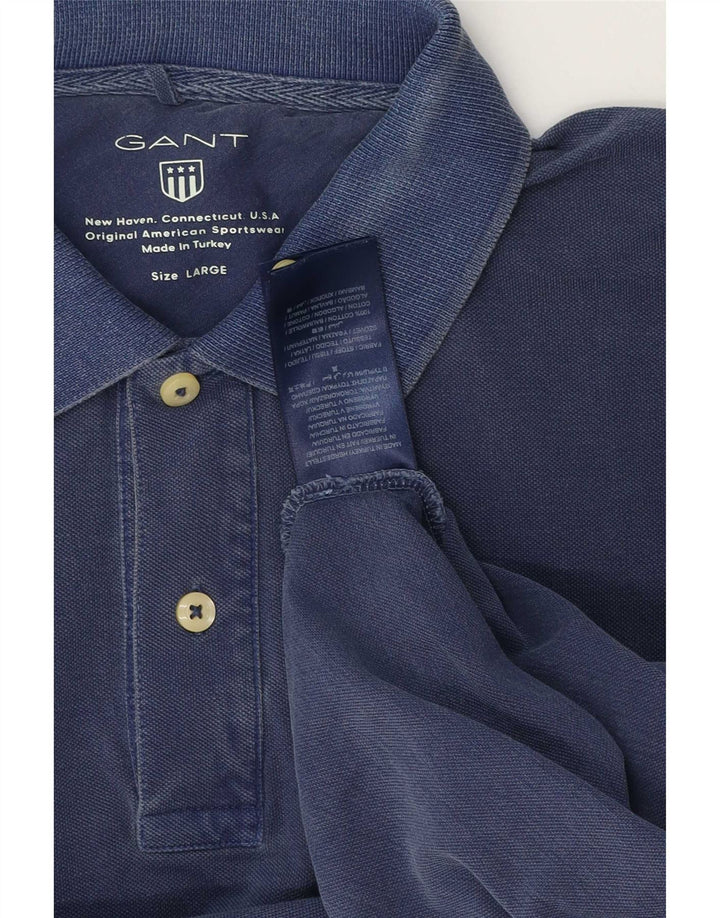 Gant Polo Homme Grand Bleu Coton