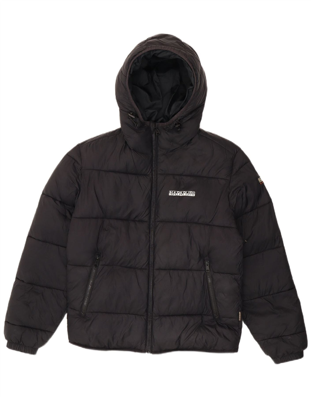 Napapijri Veste matelassée à capuche pour homme, coupe régulière, UK 38, noir moyen