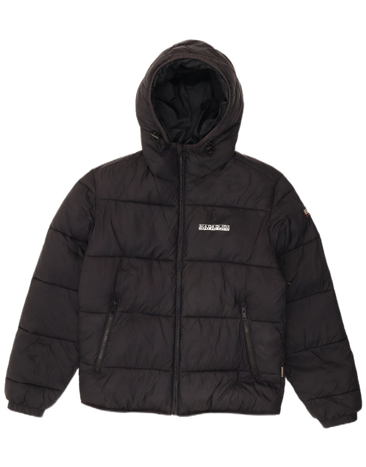 Napapijri Veste matelassée à capuche pour homme, coupe régulière, UK 38, noir moyen